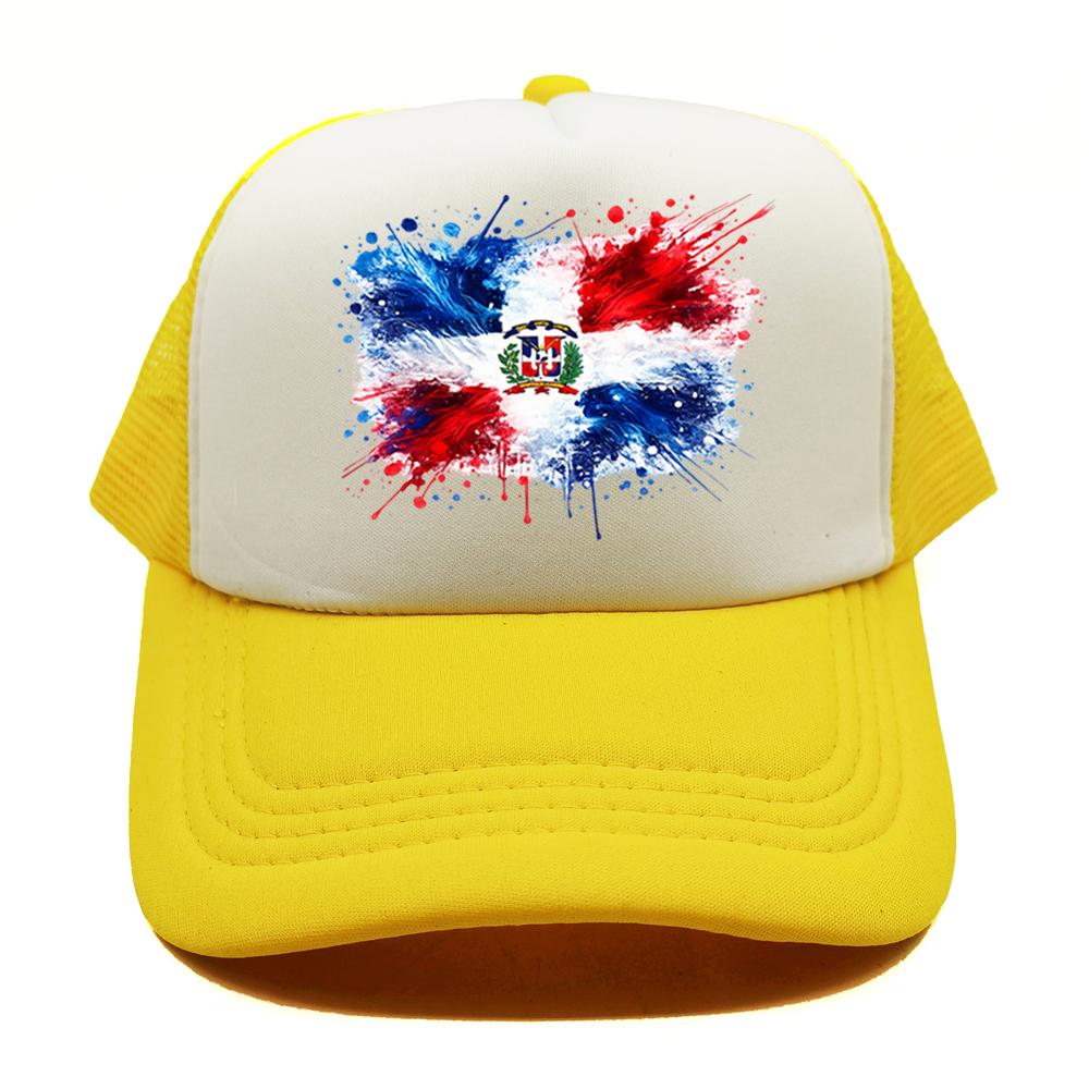 Dominican Republic Flag Baseball Cap Unisex Adjustable Mesh Hat Breathable DR Dominican Trucker Caps