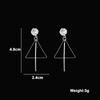 New Fashion Triangle Earrings for Women Colorful Enamel Korean New Imitation Pearl Dangle Earrings Unusual Boho Party Gifts