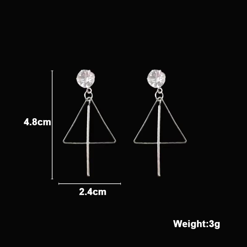 New Fashion Triangle Earrings for Women Colorful Enamel Korean New Imitation Pearl Dangle Earrings Unusual Boho Party Gifts