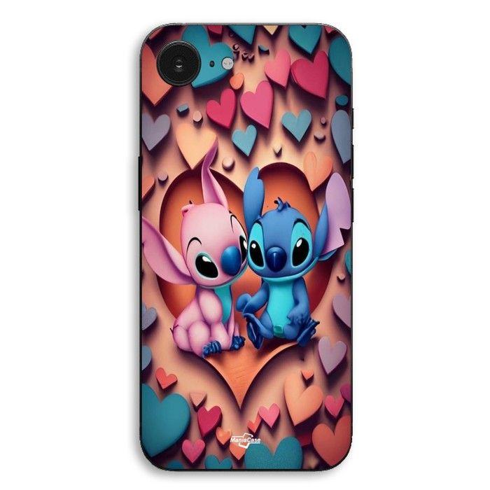 Coque Pour iPhone 17e Stitch Angel coeur coloré Maniacase
