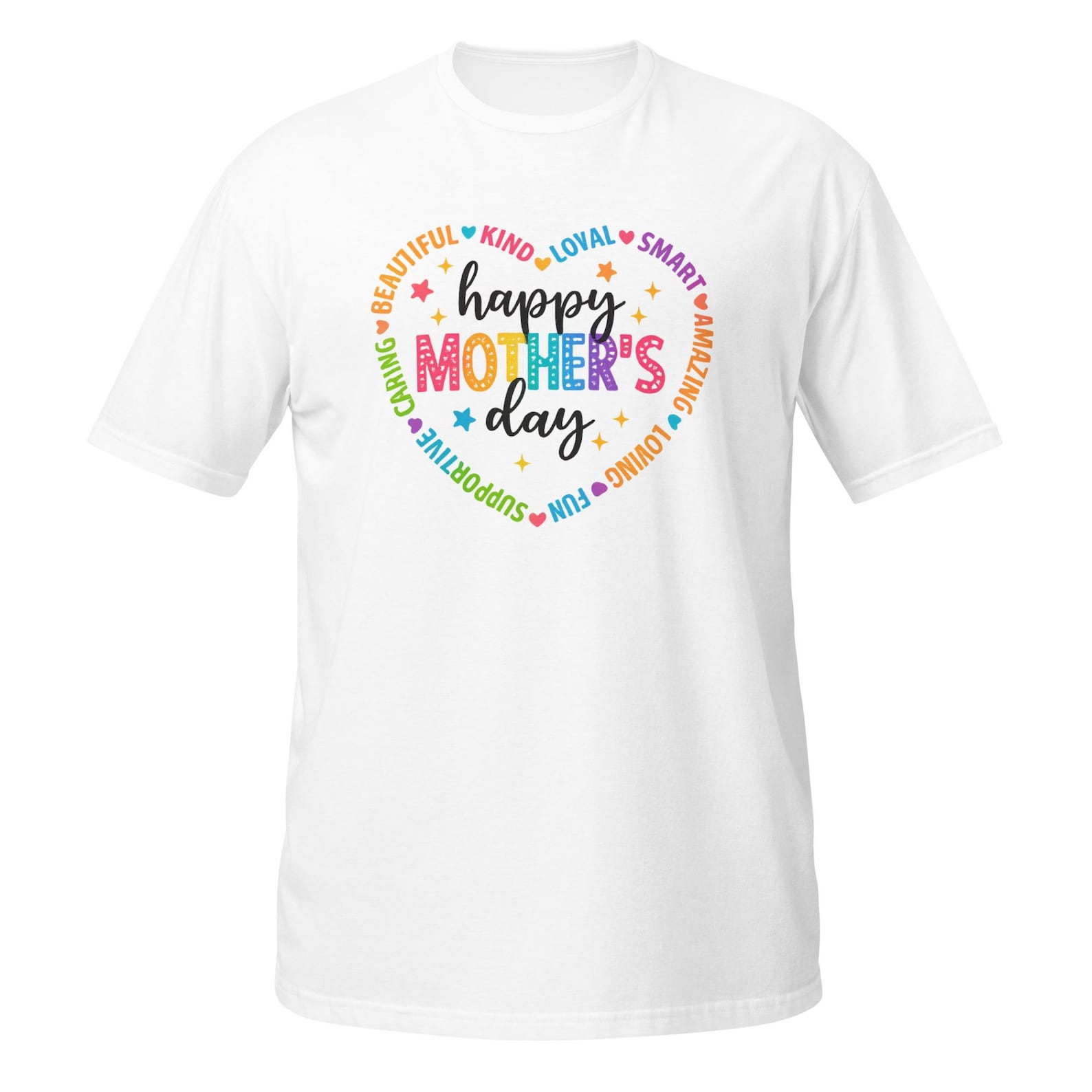 Happy Mother s Day Heart Graphic T-Shirt, Loving Mom Appreciation Tee 2XL