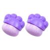 2Pcs Cat Paw Shaped Foundation Brush Soft Artificial Fiber Makeup Applicator for Liquid Powder Blush Concealer Portable Travel