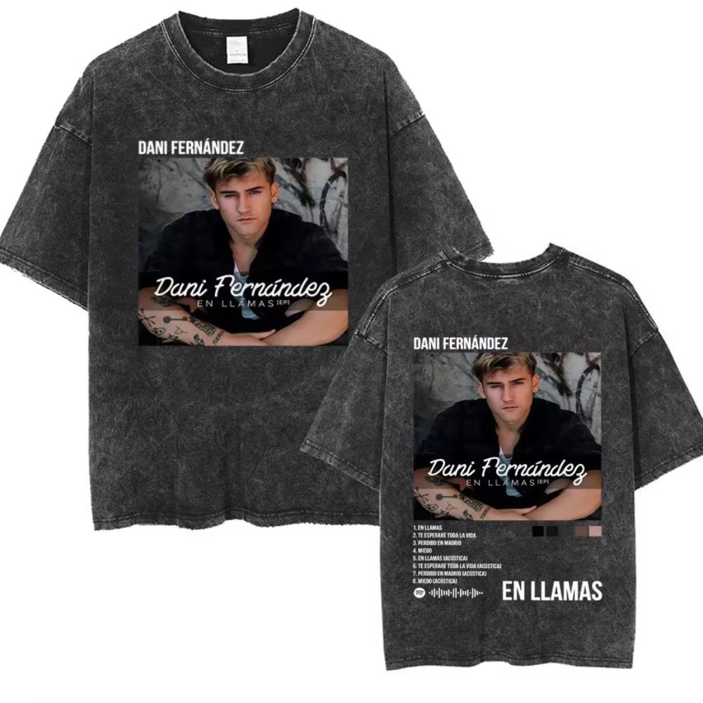 Dani Fernandez Harajuku Album Tour Vintage Washed YK Tshirts Men Women Tshirt Aesthetic Casual Cozy Oversized Tops Streetwear