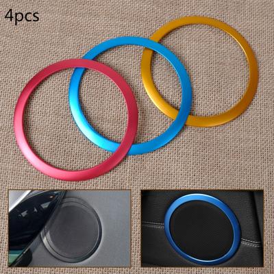 New 4Pcs Interior Door Stereo Speaker Trim Cover Ring Set Fit for B*W 3 Series 4 Series 316i 320Li