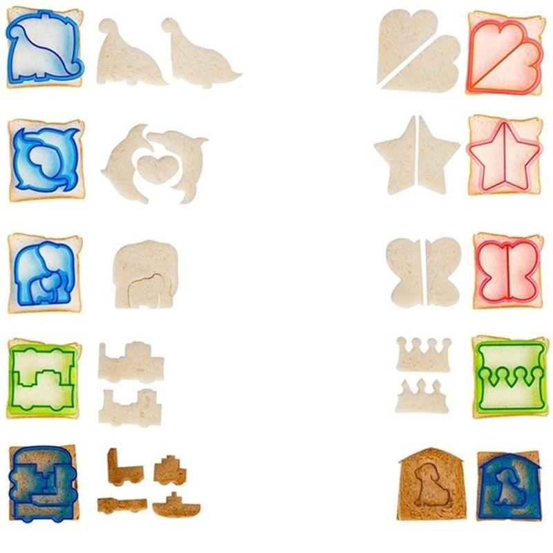 Cute DIY Sandwich Cookie Cutters Creative DIY Funny Shaped Bread Maker Cutting Tools for Kids Boys Girls