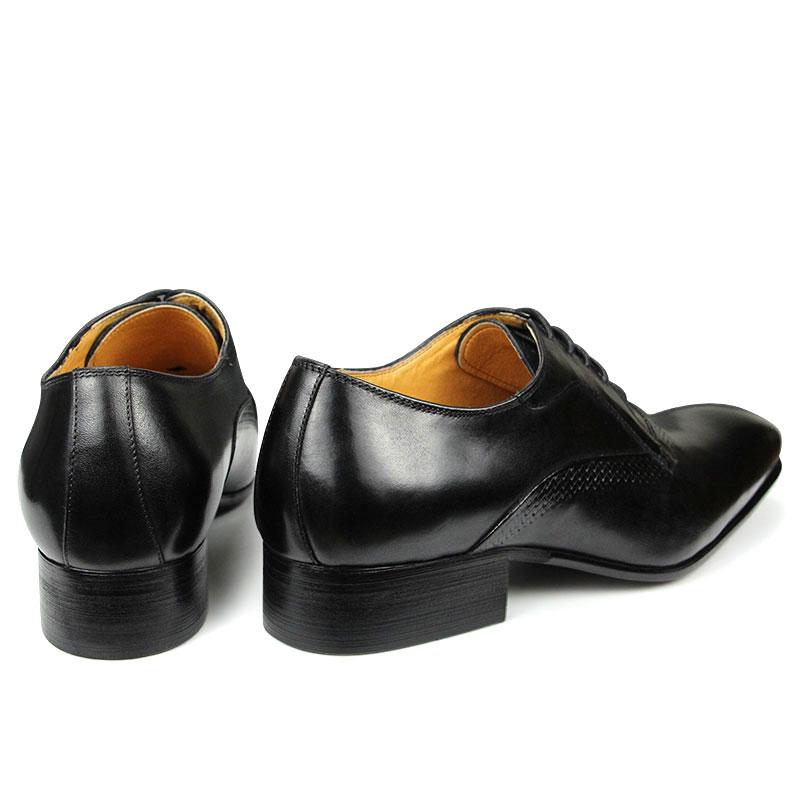 Fashion Genuine Leather Dress Men Shoes Exquisite Lace-up Designer Wedding Party Office Oxfords Pointed Toe Big Size Customized Handmade