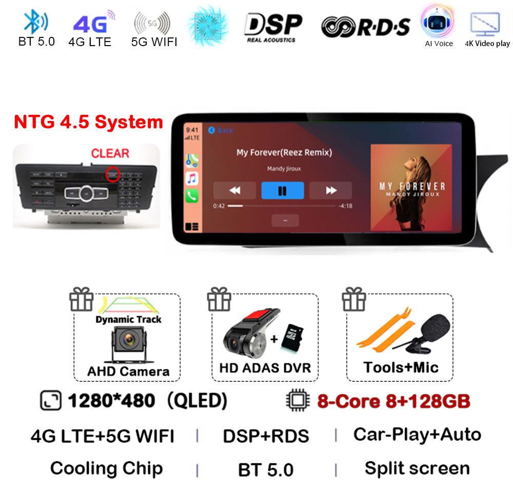 8.8" Android 14 Carplay Car Radio For Mercedes Benz C Grade W204 2011 - 2014 LHD RHD NTG 4.5 System Auto Stereo GPS Multimedia