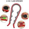 Jar Opener for Weak Hands 5 In 1 Multi Function Can Opener Bottle Opener Kit with Non Slip Silicone Handle