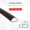DIY 5M Door Window Sealing Strip Soundproof Self-Adhesive Draught Excluder PU Foam Weather Stripping Door Seal Gap Filler