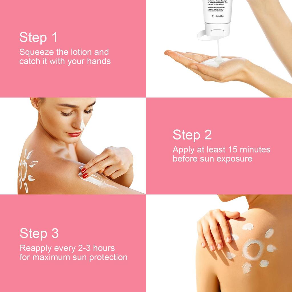 Sunscreen-Leaves Skin Clear, Translucent & Smooth-Hydrating & Moisturizing-Suitable For All Skin Types, 60g