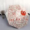 1pc Heart Characters Automatic Open/Close Umbrella Compact Folding Umbrella, All-Season Portable Umbrella for Women/Men F1124242