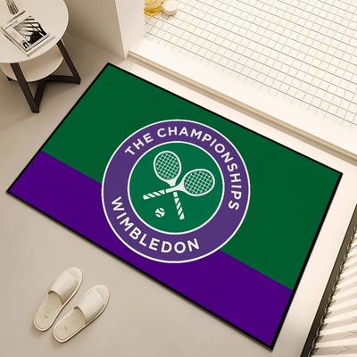 Tapis de porte Championnats de Wimbledon Tufté à la main Durable Antidérapant Tapis d'entrée pour Cuisine Chambre Salon Décoration Fan de Tennis