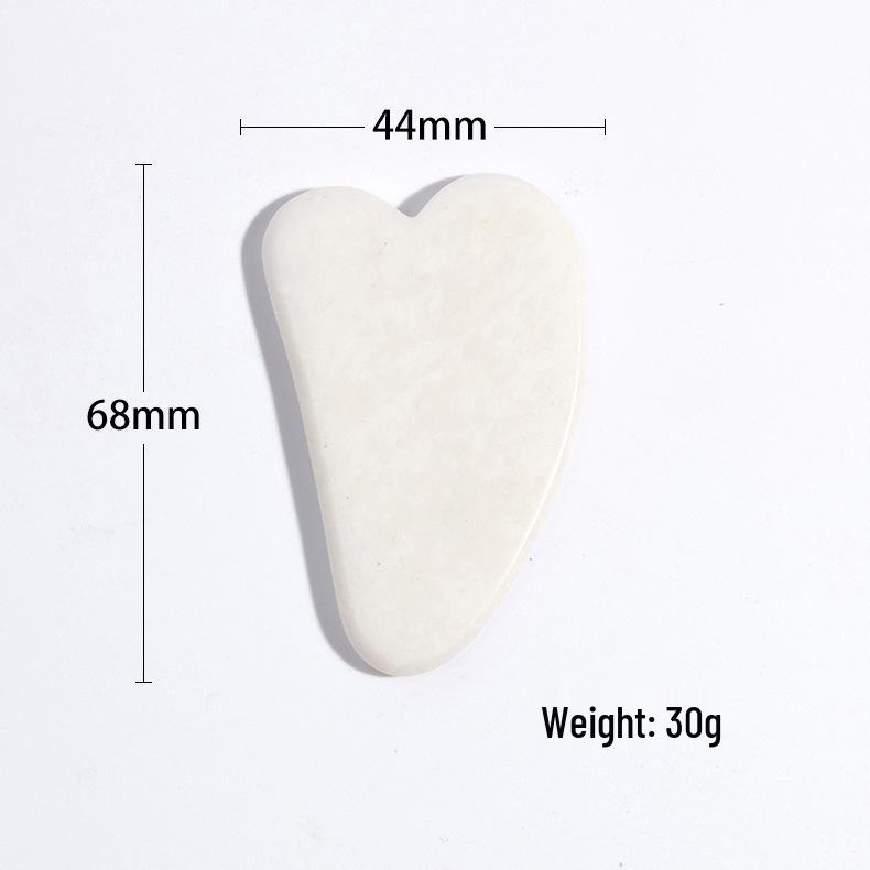 

Массажер Гуа Ша для лица и тела в форме сердца из белого нефрита