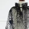 Bat Halloween Tulle Cape Spider Web Cosplay Bridal Costume Retro Kids Mesh Cloak  Photoshoot