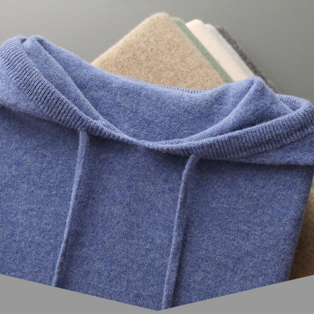 Hanorac pentru bărbați dintr-o singură piesă gata de purtat 100% lână tricotat pulover toamnă iarnă casual top mare cu mâneci lungi