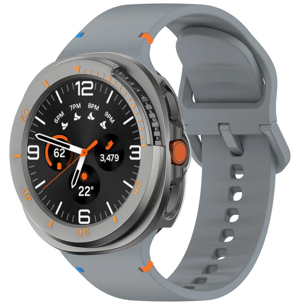 Silicone Band+Protective Case for Samsung Galaxy Watch 8 Classic 46mm Sport Strap Hard PC Bumper No Screen Film Watch Bracelet