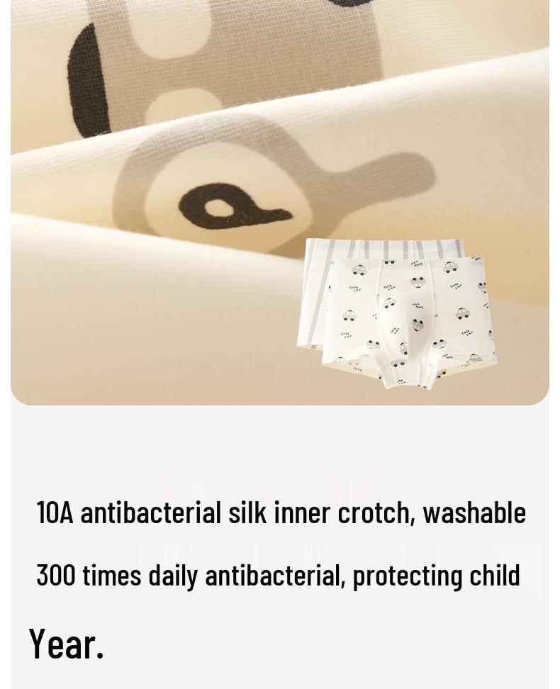 Silke Antibakteriell Gutter Ren Bomull Boksershorts for Barn