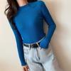 Autumn and Winter Long Sleeve Pullover Hundred Solid Color Women's Sweater Half High Neck Slim Knit Bottom Shirt