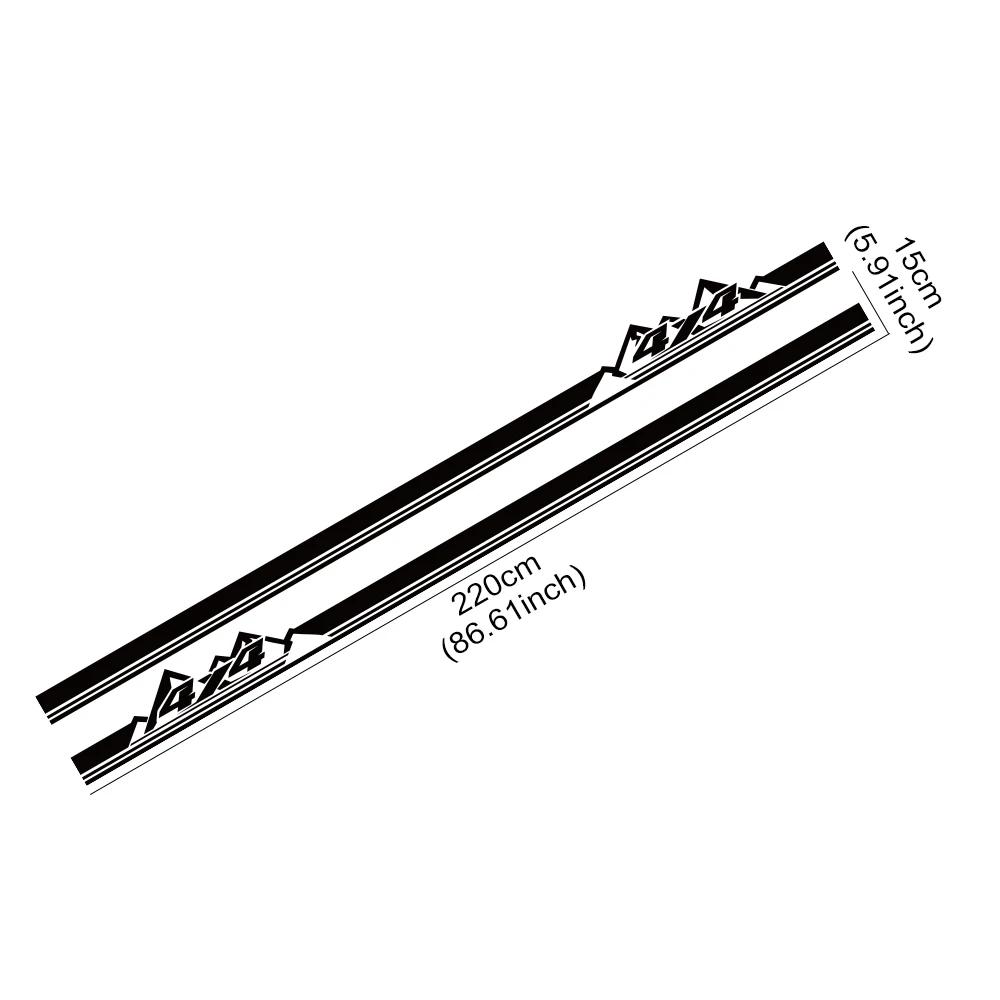 2Pcs 4X4 Off Road Car Body Side Sticker For Pickup Trucks TRD Tacoma Sports Kit Vinyl Decal Decoration Exterior Auto Accessories