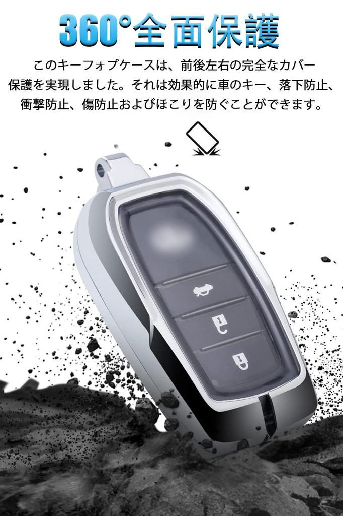 Key Case for Toyota Smart Key Case Key Cover Zinc Alloy TPU Soft to the Touch Toyota Exclusive Design Key Holder TOYOTA New Sienta Yaris YARIS Mark X
