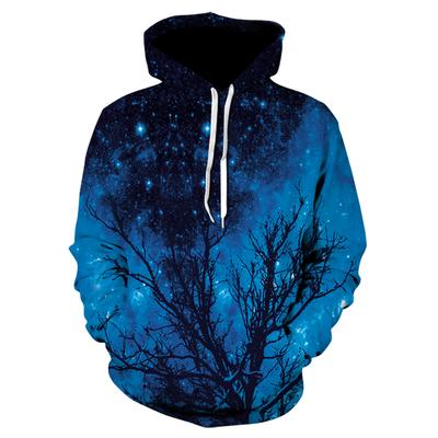 2024 Men's 3D Starry Sky Beach Hoodie Men/women Hooded Hoodie Male Hoodie Trench Coat Oversized Tops
