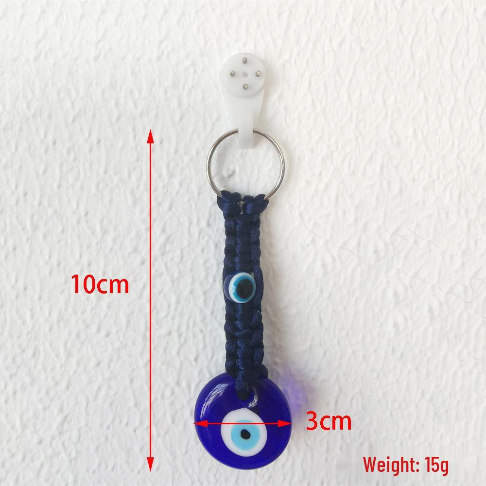 Evil Eye Amulet Keychain - Turkish Blue Eye Pendant for Bag & Car Decoration