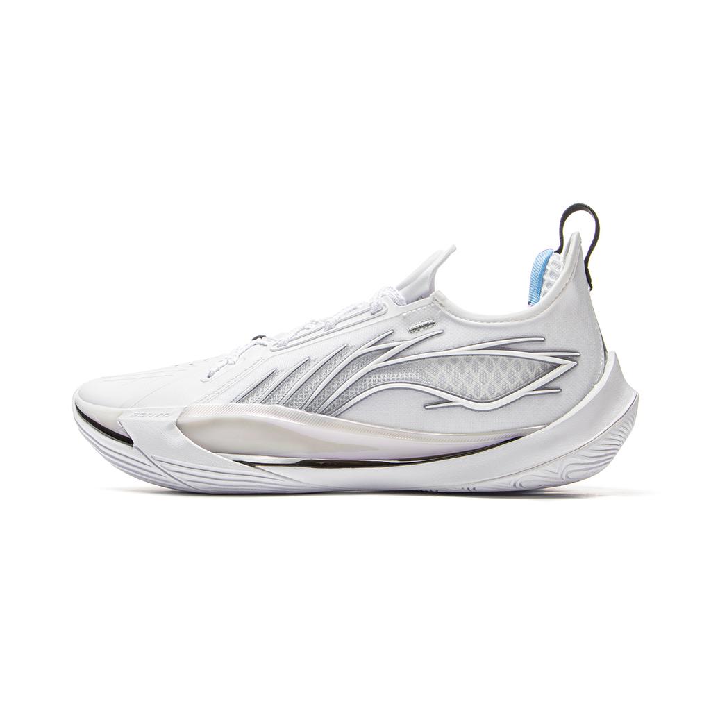 New LiNing Cushioned Slip Resistant Abrasion Resistant Low Top Basketball Shoes Men's Standard White ABAV025-5