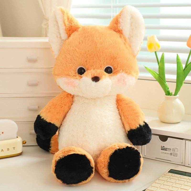 Adorable Fox And Wolf Plush Toys Soft And Cuddly Cartoon Animal Pillows For Kids