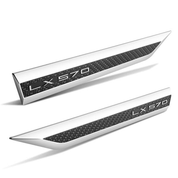 2pcs ABS Car Side Body Fender Blade Sticker Emblem Badge Decal Fit For LX570 Sport Blade Trim Decor Car Tuning