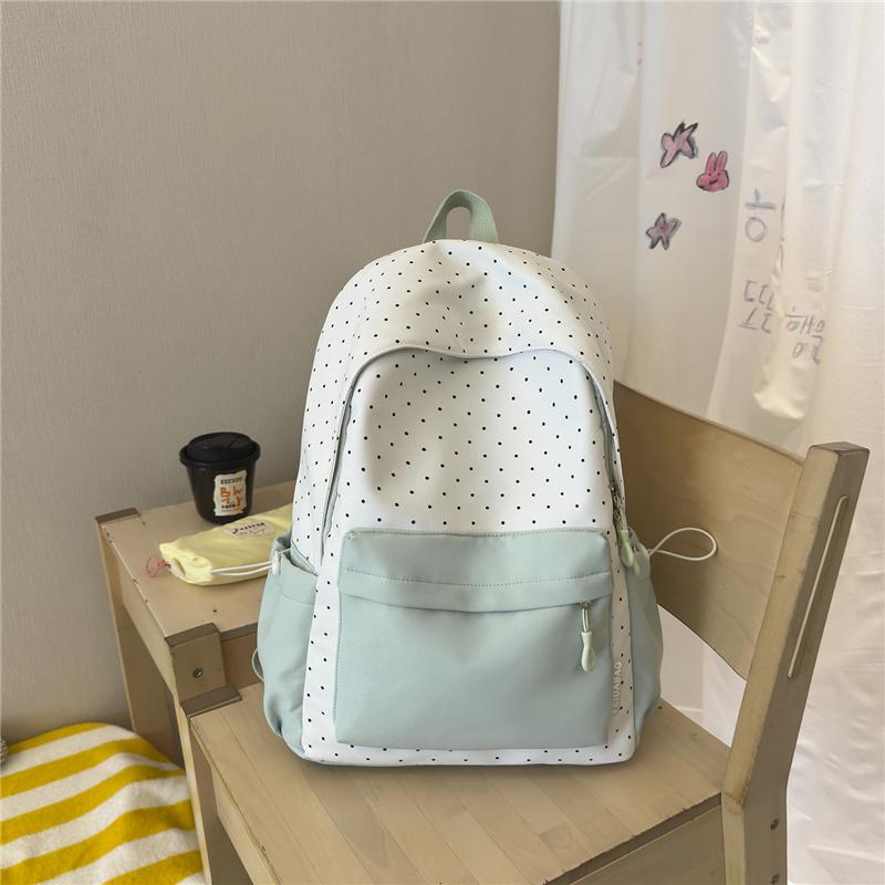 Dot Women's Backpack Large Capacity Student Schoolbag