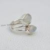 Natural Moonstone Ring, Handmade Ring, 925 Sterling Silver Ring, Teardrop Two Gemstone Ring, Gift for Her, Birthday Ring