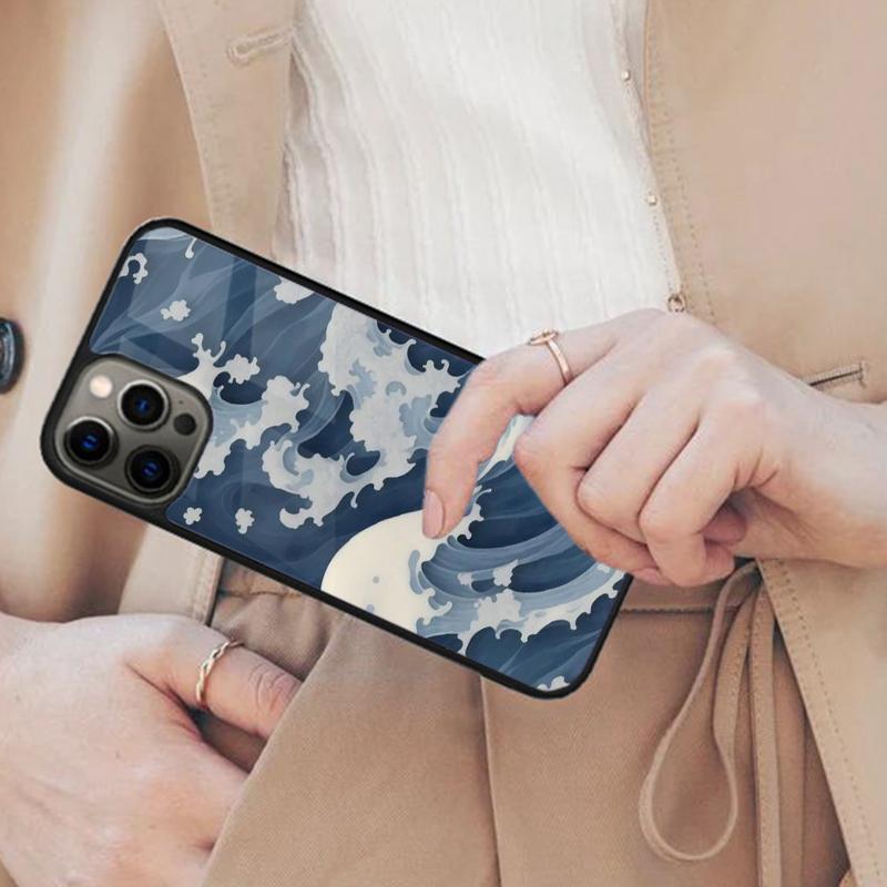 

Japanese Wave Art Magnetic Phone Case For APPLE iPhone 17 Air 16 14 13 12 Pro Max 15 Plus Wireless Charge With MagSafe Cover iPhone 13mini