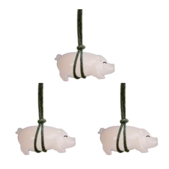 

3/6/12 шт. подвесные украшения, меняющие цвет жареные свиньи, автомобильные подвески с шнурком, легко подвешиваются L 3pcs