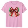 Festive Christmas Bow Holidays Unisexs TShirt Unisexs Tee Graphic Unisex Top