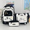 Schoolbag new ins large capacity cute fresh lightweight schoolbag contrasting color simple college style junior high school backpack