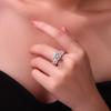 5 Karat Runder Moissanit Ring Feine Hochzeits-Set-Ringe Damen Luxus Sterling Silber 925 Ring mit Edelstein