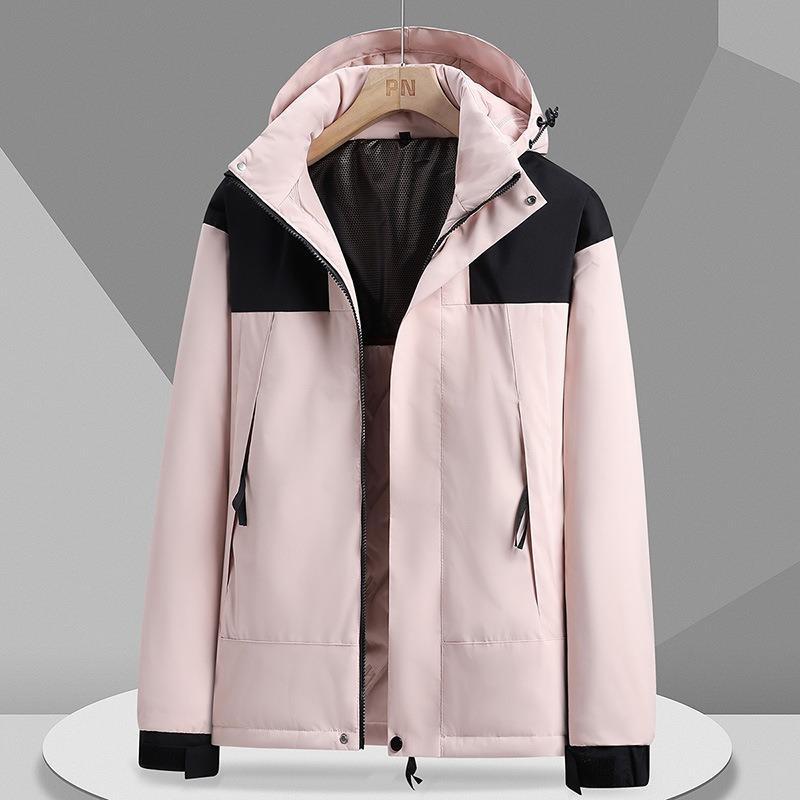 Jacket Men's and Women's Graphene Cotton-padded Clothes Autumn and Winter Velvet Waterproof and Windproof Outdoor Leisure Sports Mountaineering Jacket
