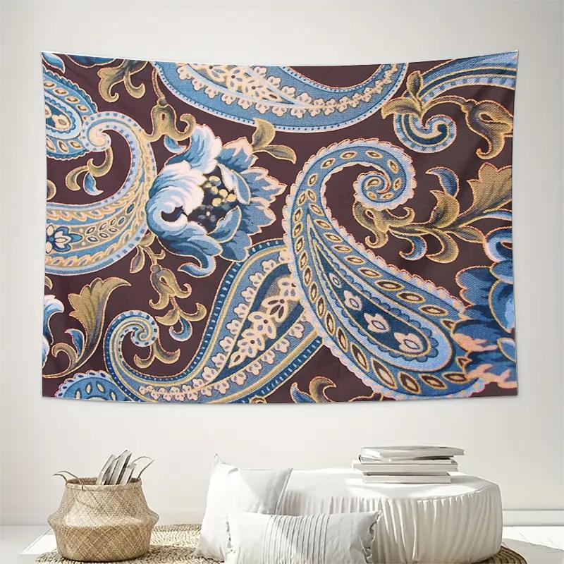 Bohemian Tapestry Wall Hanging Aesthetic Room Decor Vintage Floral Backdrop Large Wall Art Home Textile Dorm Decor Festival Back