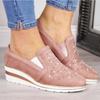 Women'S Slip-On Wedge Shoes - Slip-On Closure Cushioned TPR Sole All-Season Everyday Formal Shoes