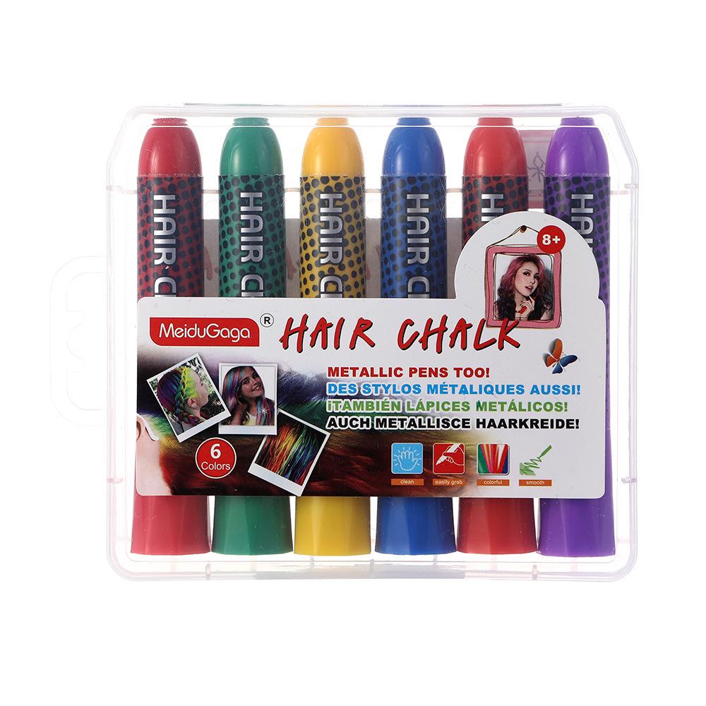 Glow-in-the-Dark Halloween Face Paint Crayons - 6 Colors, Water-Soluble, Luminous Body Art
