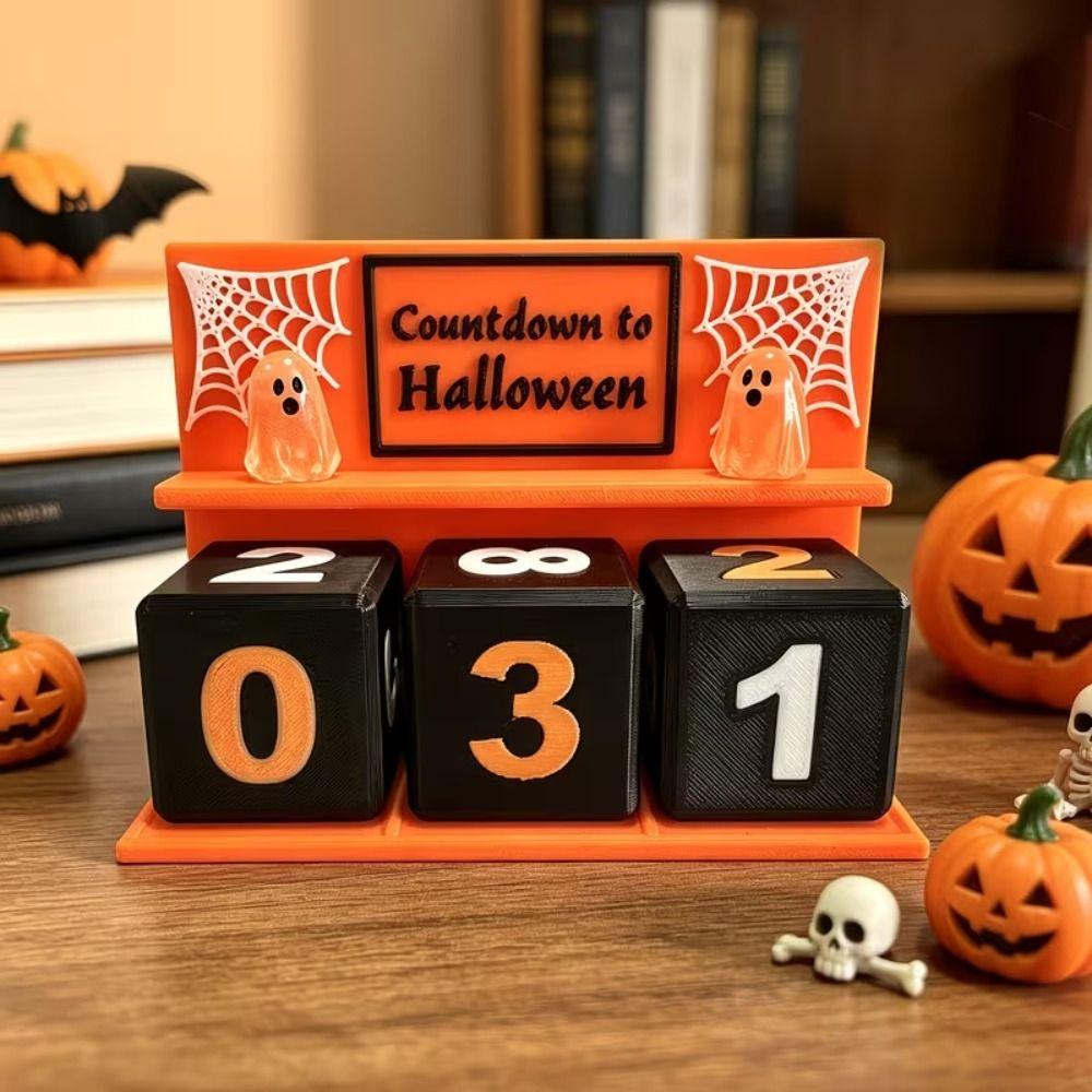 Ornament Halloween Theme Countdown Calendar Exquisite Holiday Decor Desktop Decoration Family