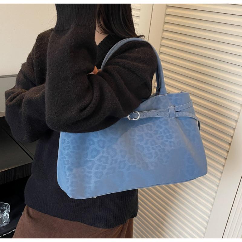 Leopard Print Bag Women's Large-capacity New Autumn and Winter Versatile Matte Retro Shoulder Underarm Bag Tote Bag