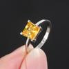 Jewelry Temperament Retro Ring Color Treasure Popular Simulation Yellow Diamond Ring