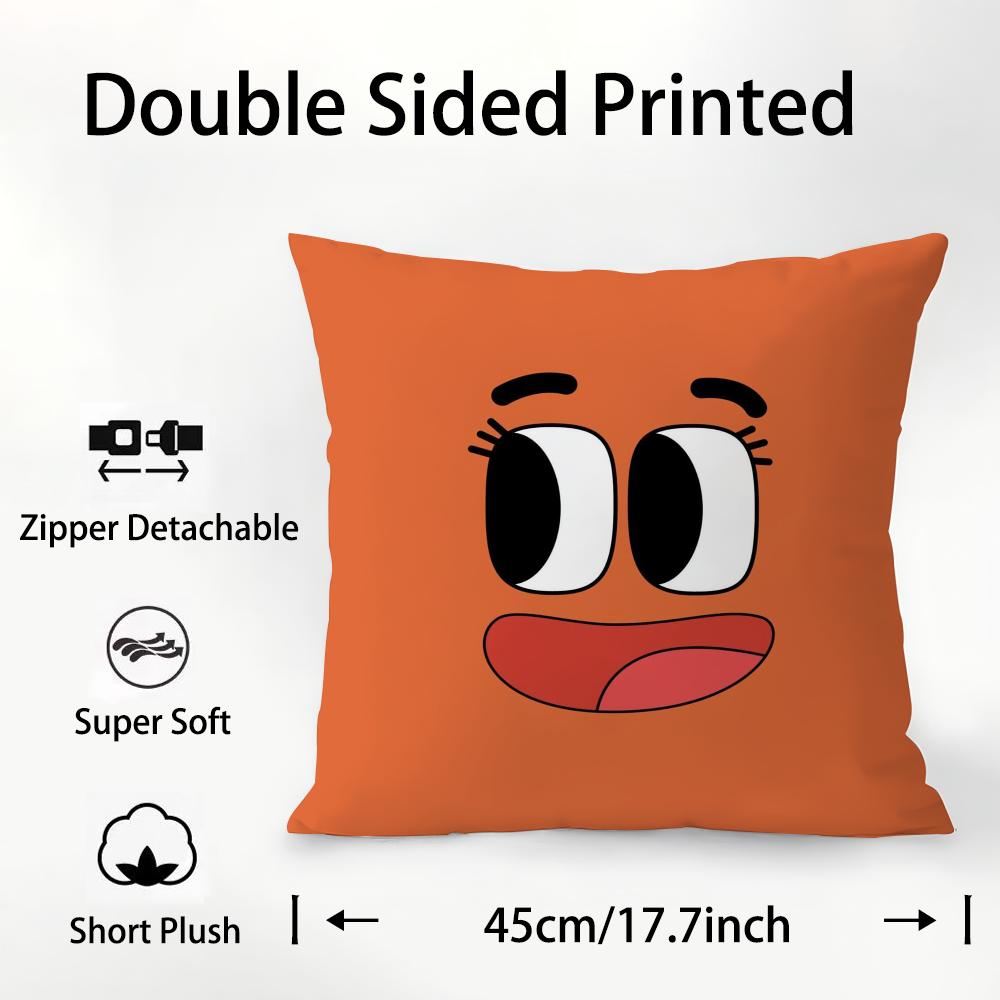 A-Amazing World Gumball Pillow Case Plush Fabric Soft Double Sided Print Sofa Cushion Cover Throw Pillow Covers