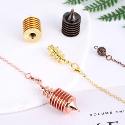 Pendulos Openable Design Metal Pendulum Copper Material Spiral Shape Dowsing Pendulum Divination Pendulum Meditation Session
