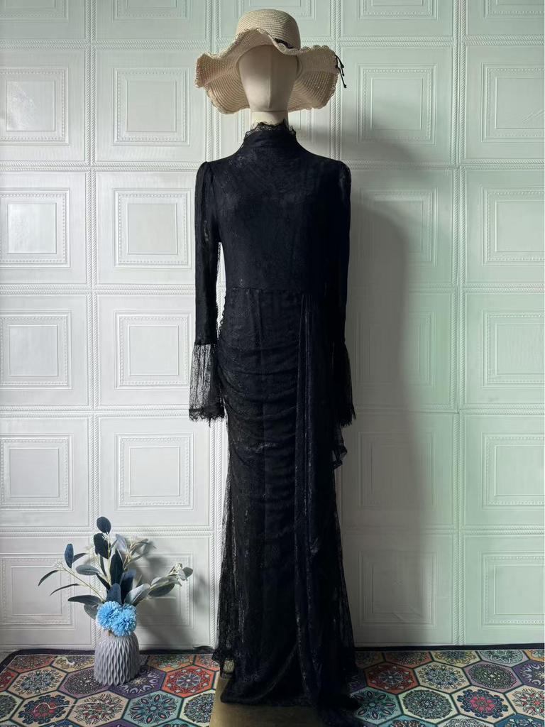 Elegant Spring 2025 Long Sleeve Evening Dress for Women