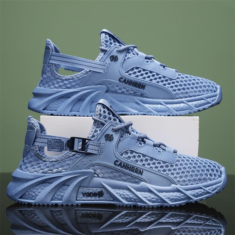 

Men s spring and summer trend versatile casual shoes outdoor sports mesh breathable men s shoes one pedal lazy driving shoes 44