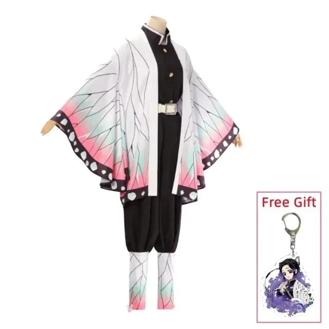 Kochou Shinobu Cosplay Kostuum Anime Shinobu Pruik Haori Uniform Vrouwen Kinderen Halloween Kleding