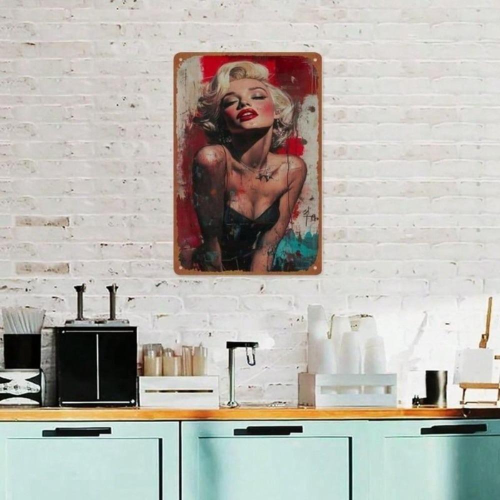 Metal Wall Art Sexy Showgirl Vintage Poster for Bar Decor
