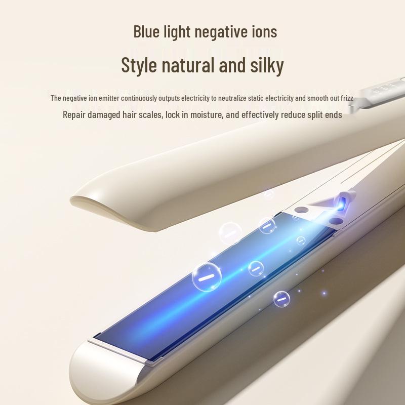 Compact Dual-Use Hair Straightener & Curler with Multi-Gear Temperature Control